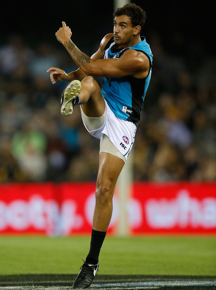 AFL 2016 NAB Challenge - Richmond v Port Adelaide Brendon Ah Chee is still fighting hard to get comfortable in Port's starting line-up - ${keywords}